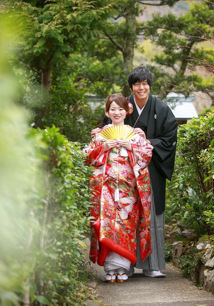京都市嵐山で結婚式前撮り撮影