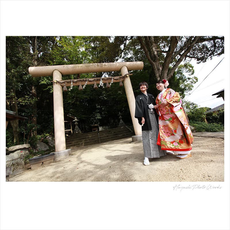 葛城市笛吹神社前撮りロケーション撮影